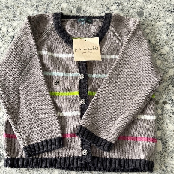 NWT grain de ble button sweater. Size 18 months - Picture 1 of 3